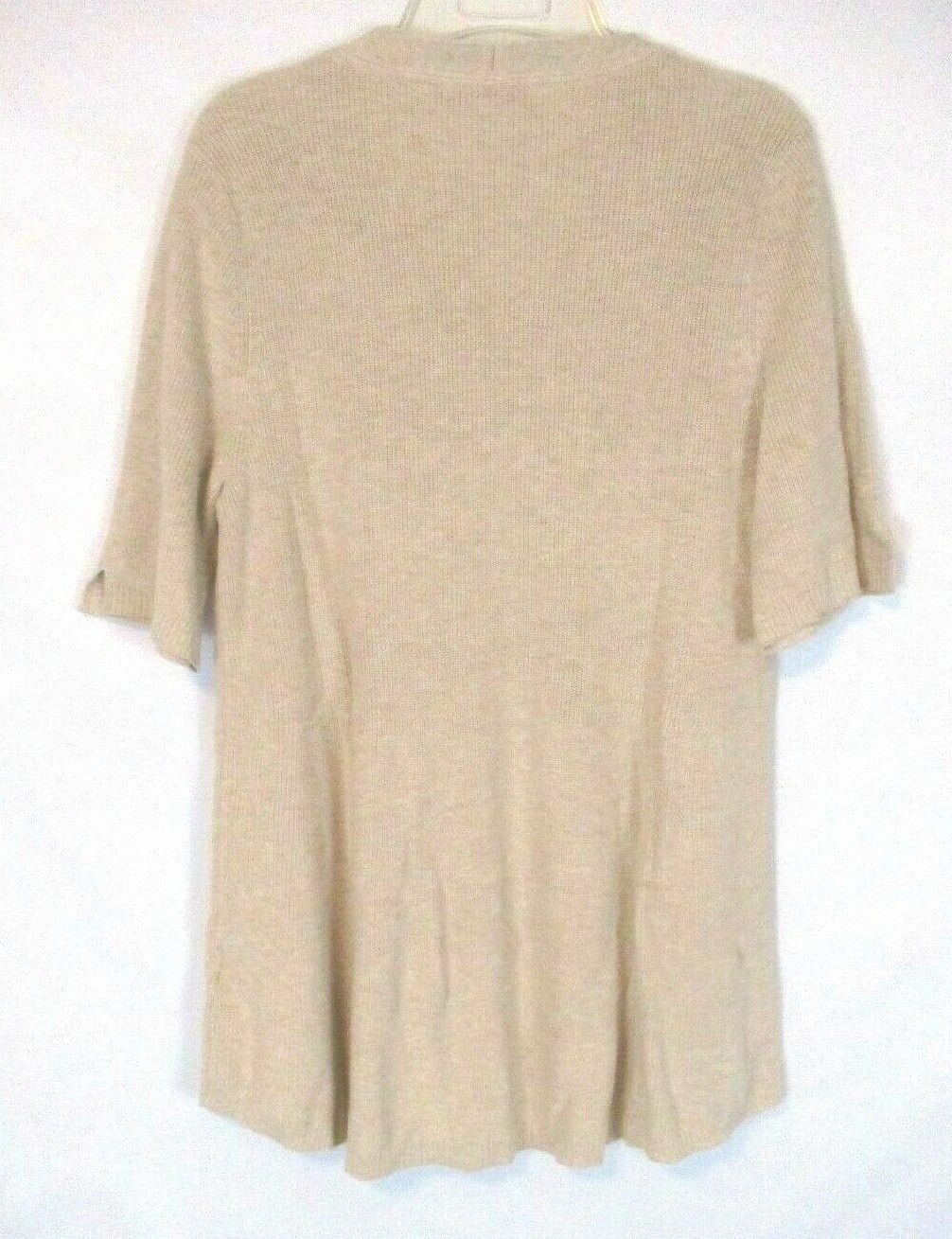Isaac Mizrahi Shaker Stitch Sweater Beige Large Pull On A377026 Women CB13H