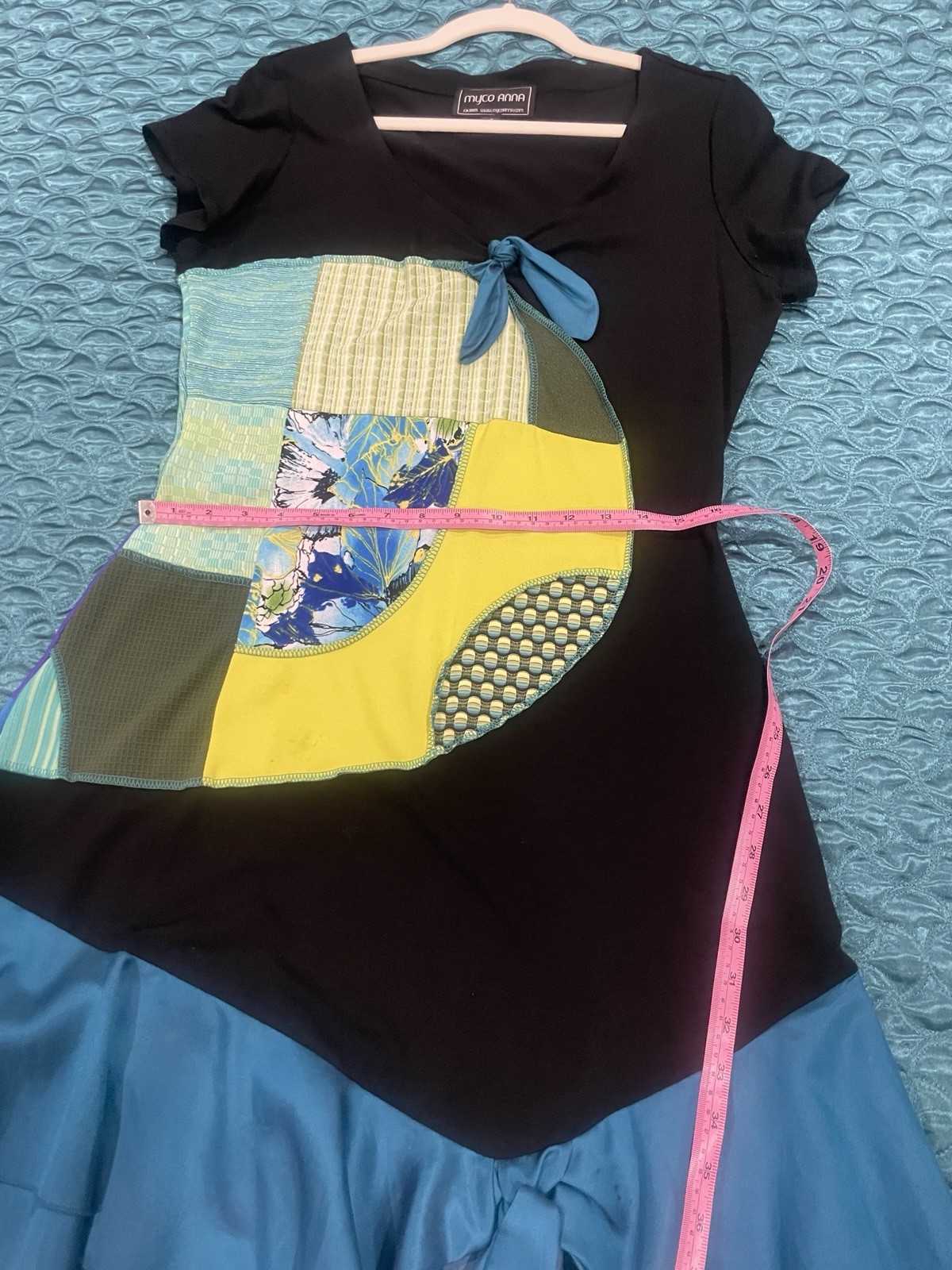 Eco-Friendly Handmade Dress From Recycled Material, New Size 10-12