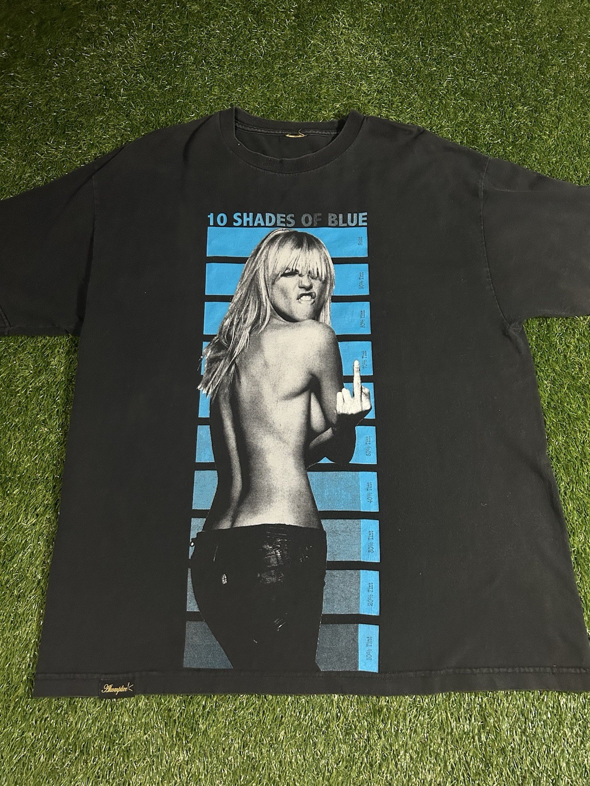 Akomplice 10 Shades Of Blue Heidi Klum T Shirt XL VSOP Supreme Rare Streetwear