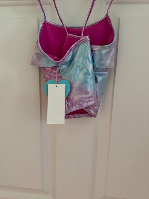 NWT Breaking Waves Girls’ 2-Piece Swimsuit | Mermaid Scale Print | Size 5
