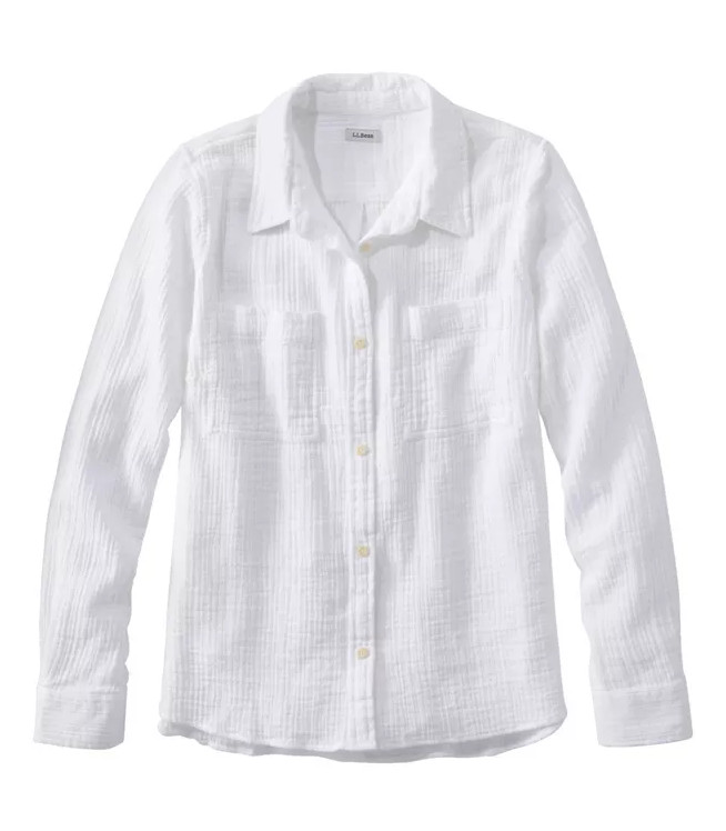 L.L.Bean Women’s Cloud Gauze Shirt, Long-Sleeve