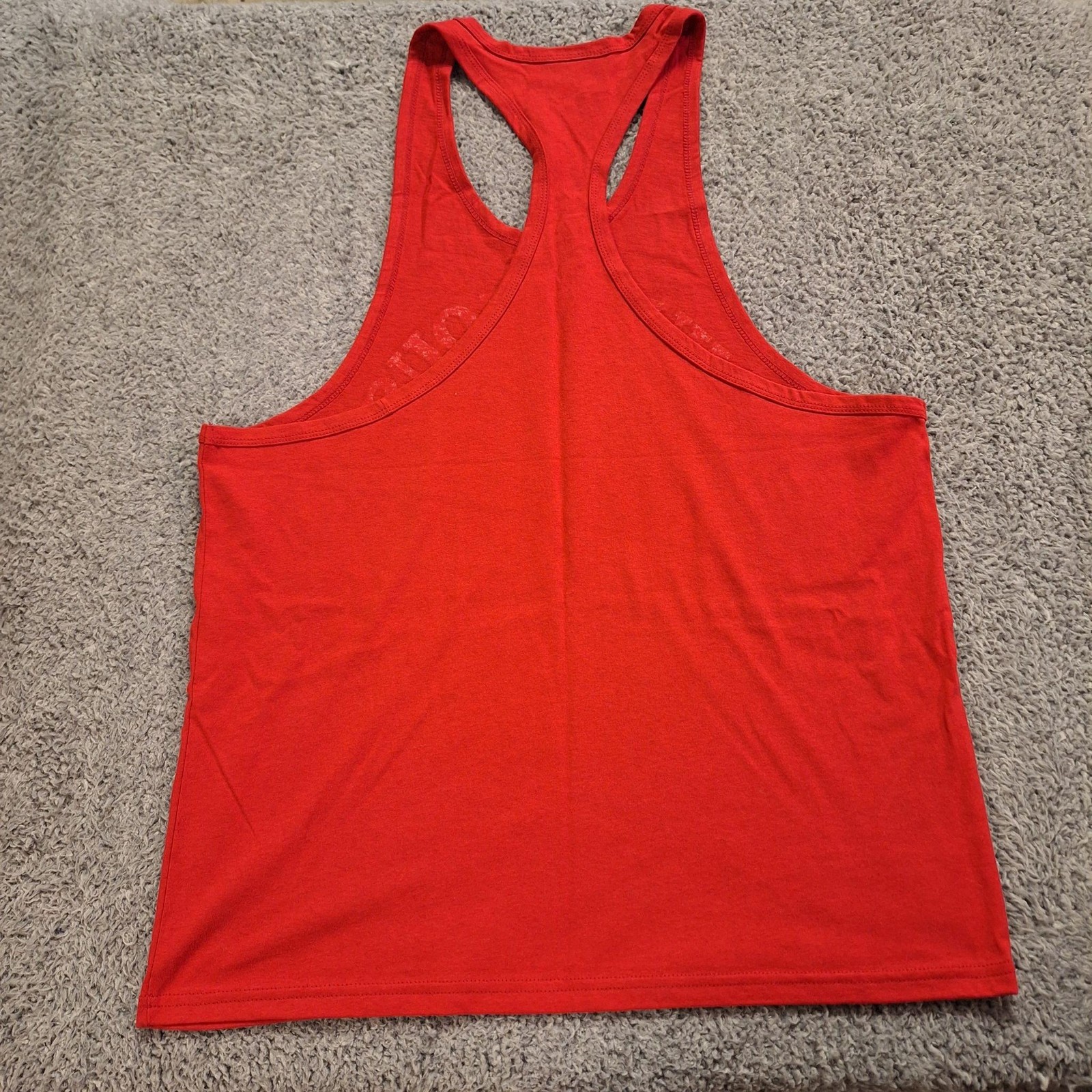 Powerhouse Gym Tank Top Mens Large Red Logo Bodybuilding Stringer Racerback