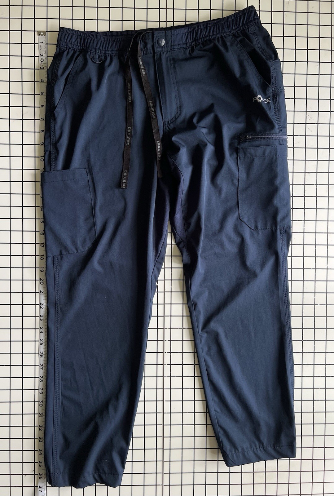 Carhartt Force Liberty Scrub Pants Men’s Medium Short 32×27.5 Blue Cargo C55106