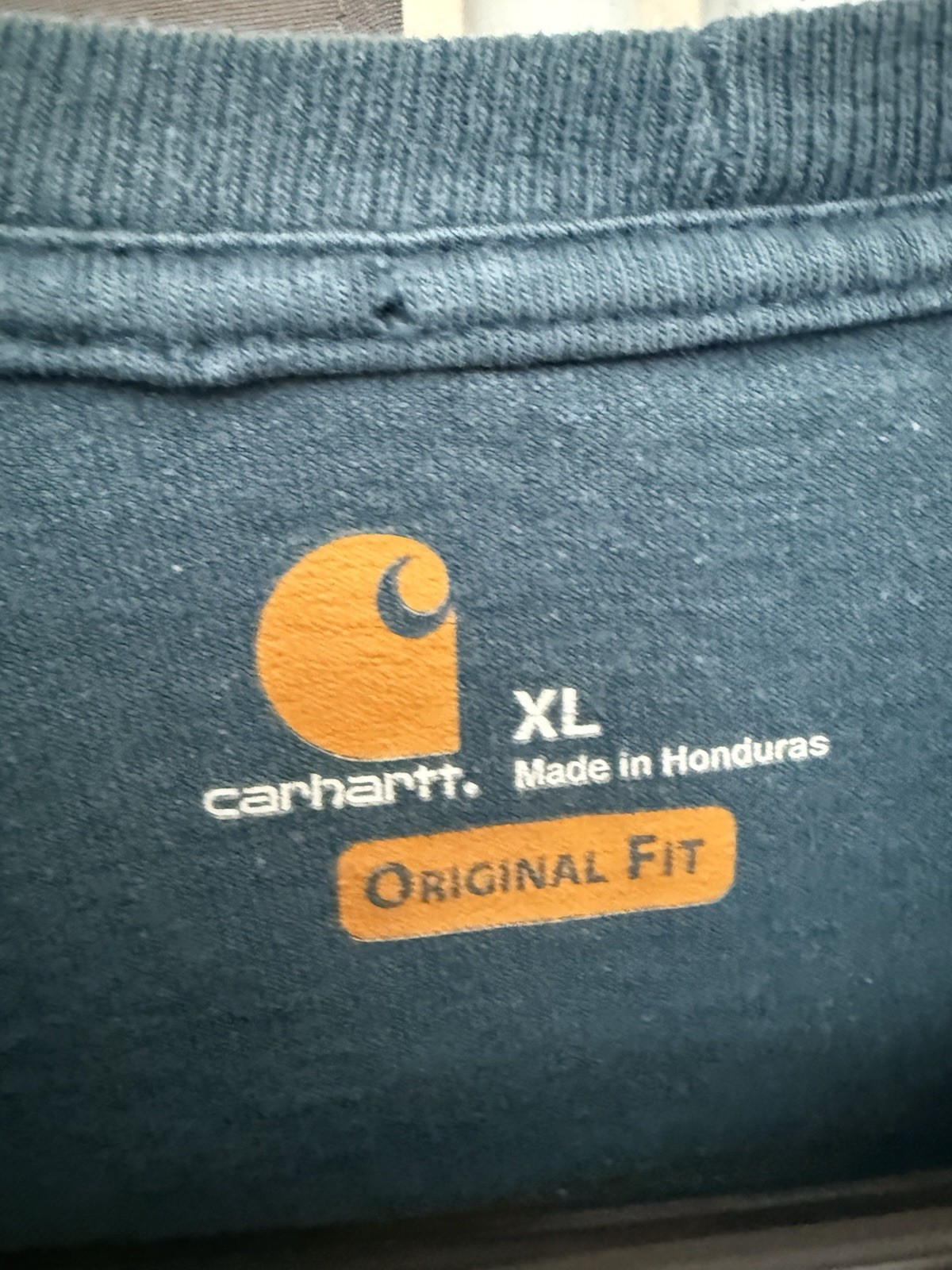 Carhartt K87 Men’s Original Fit Pocket T-Shirt XL Blue Crew Neck Short Sleeve