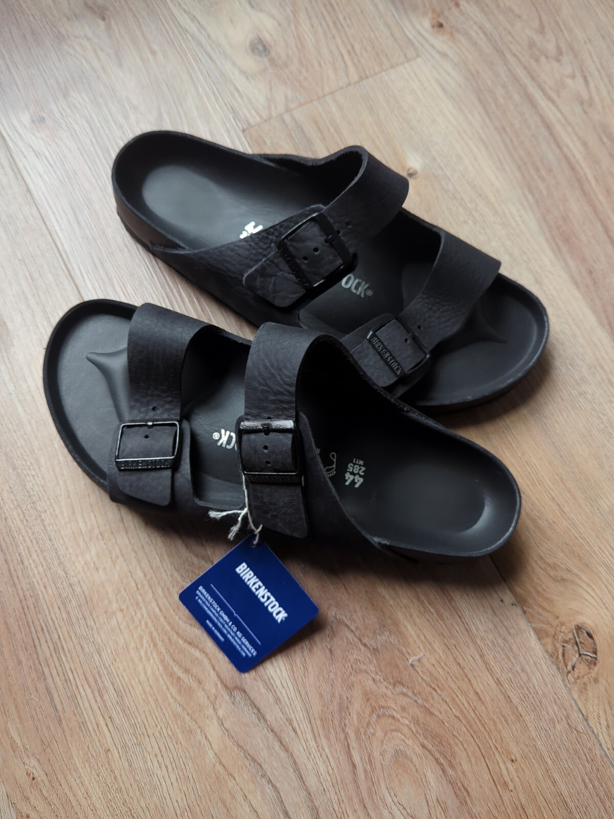 Birkenstock Tumbled All Leather Exquisite Arizona Mens 11-11.5 EU 44 Black