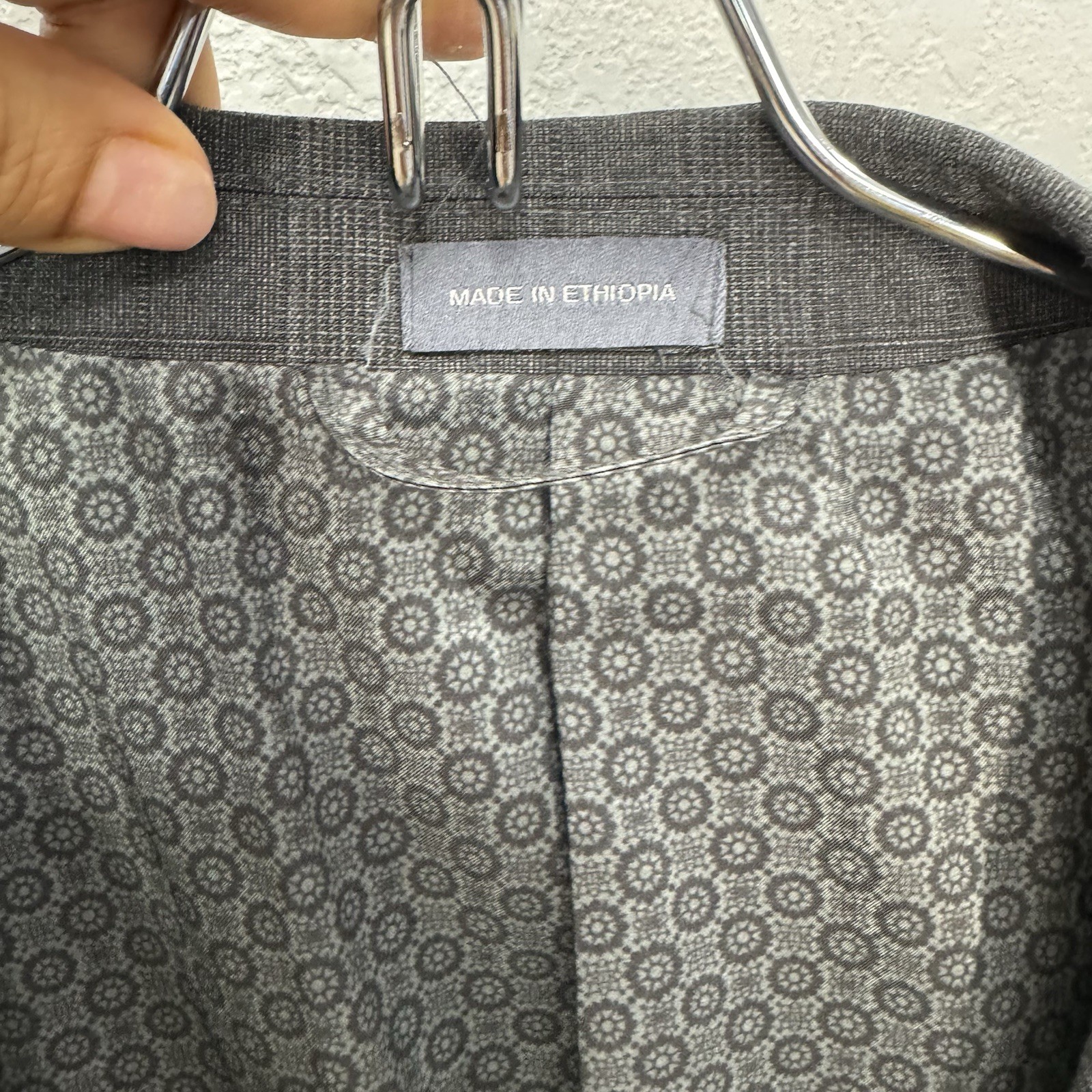 Madison Slim Fit Gray Basic Blazer Jacket For Mens Size 44R Career 2 Button Suit
