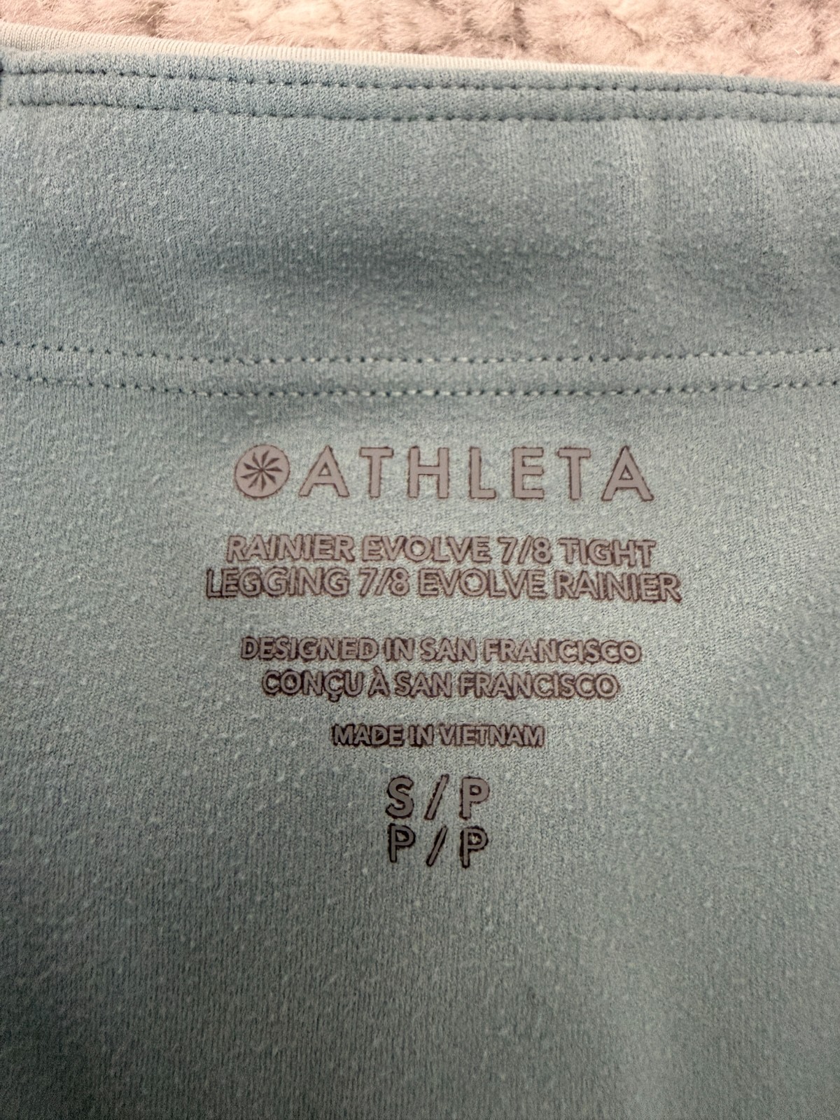Athleta Size S Rainier Evolve Cropped Capri Leggings Athleisure Blue Gray Casual