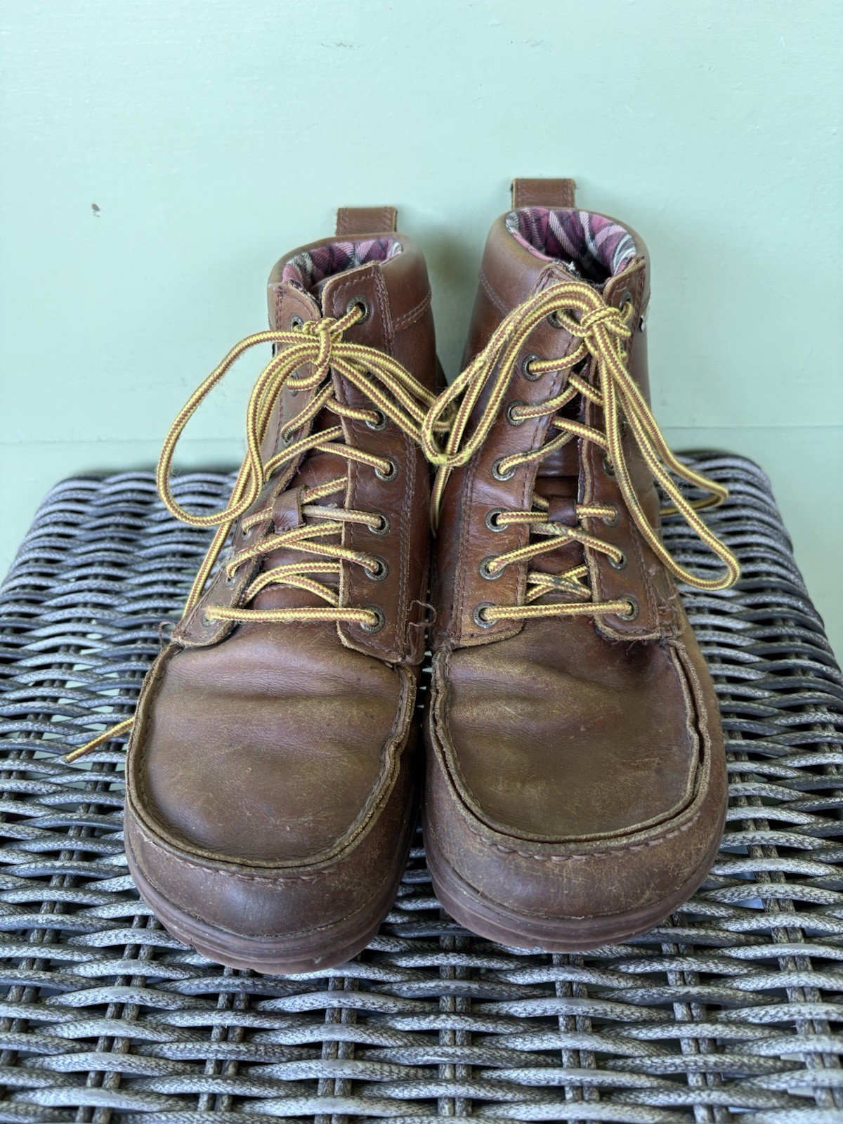 Lems Russet Leather Boulder Boot Sz 43 Mens 10 Women’s 11.5 Flaws Barefoot
