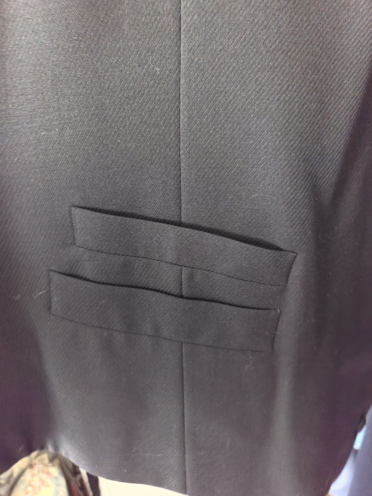 Vintage Hickey Freeman 52L Navy Tuxedo Notch Lapel 2pc Blazer coat Jacket & Vest