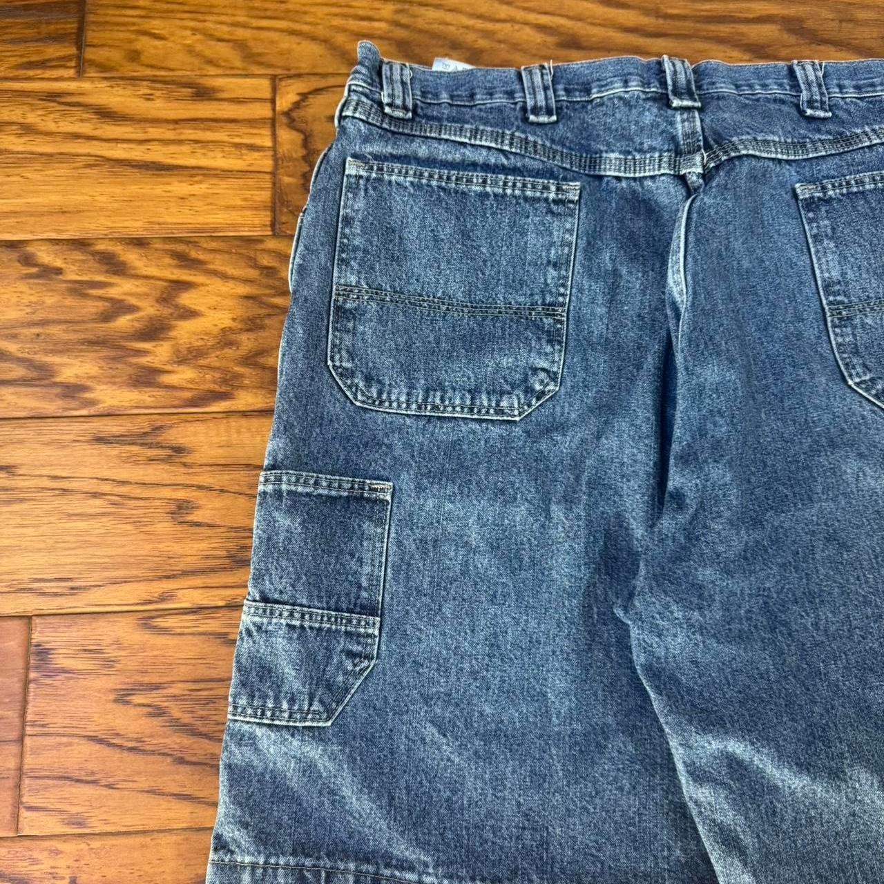 Wrangler Hero Mens Blue Denim Carpenter Shorts Hammer Loop Carpenter size 38