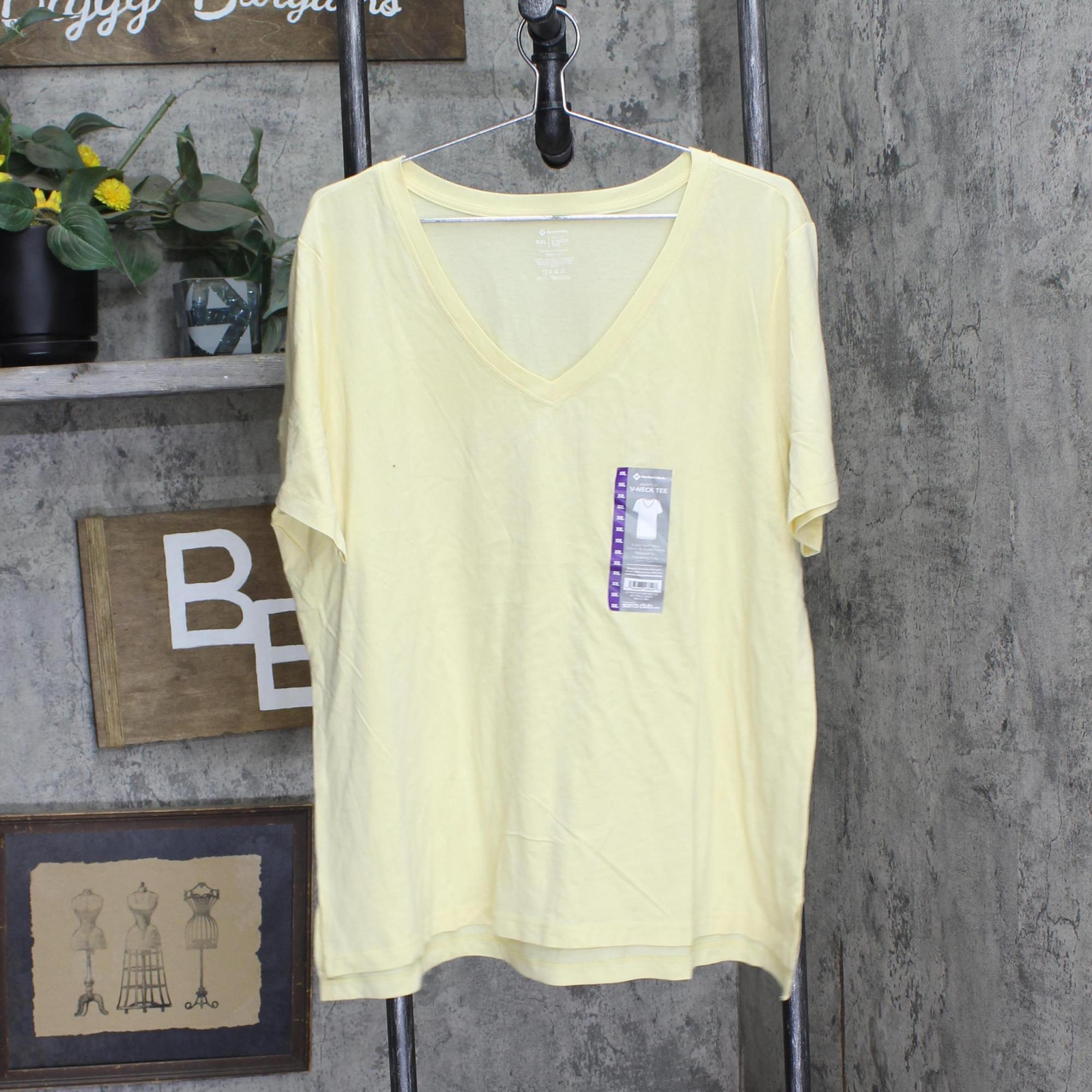 Member’s Mark Womens Essential V-Neck T-Shirt Tee DLT4876S S M L XL 2XL