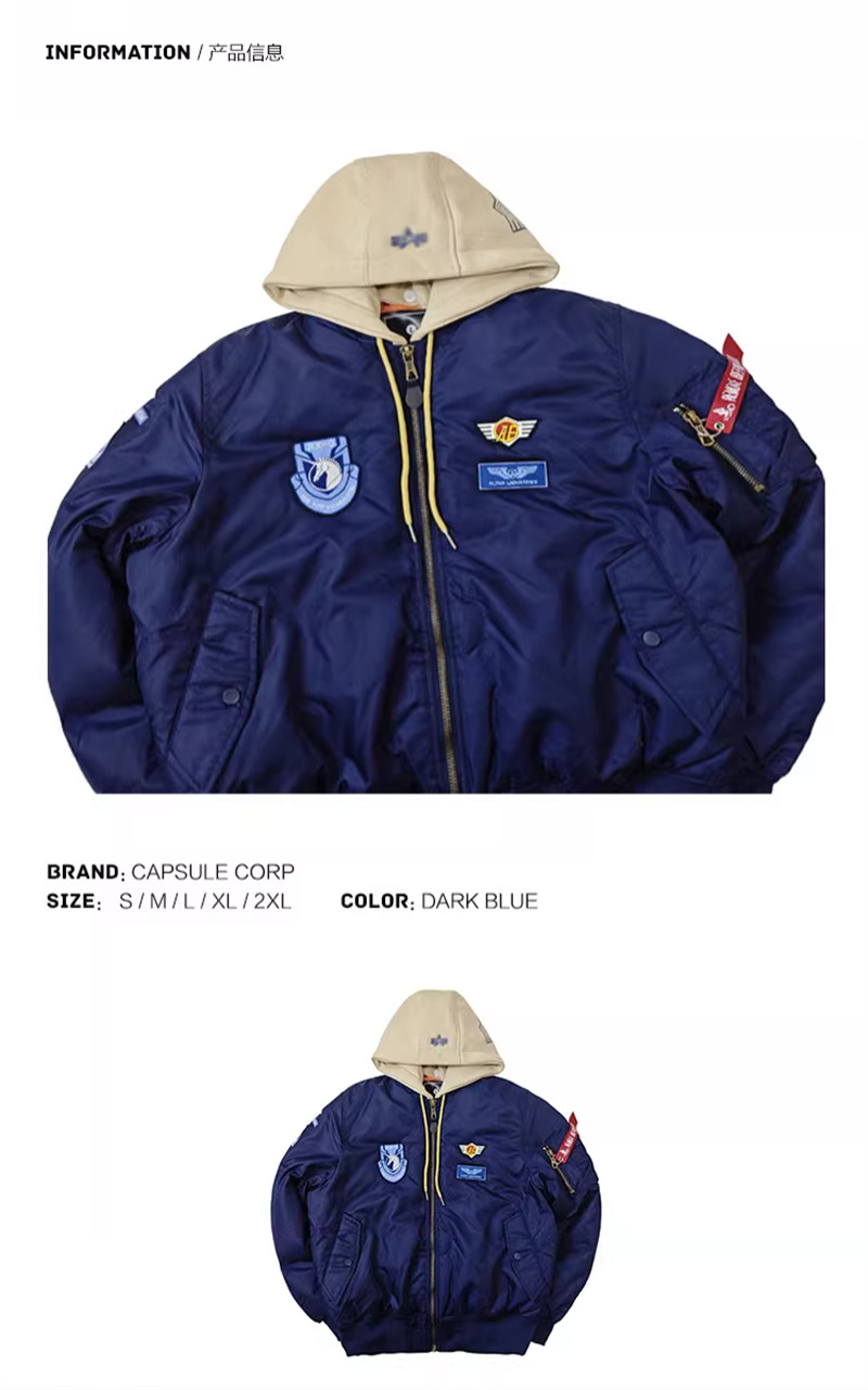 Mobile Suit Gundam Unicorn Flight Jacket MA1 Embroidered Coat Casual Uniform Top