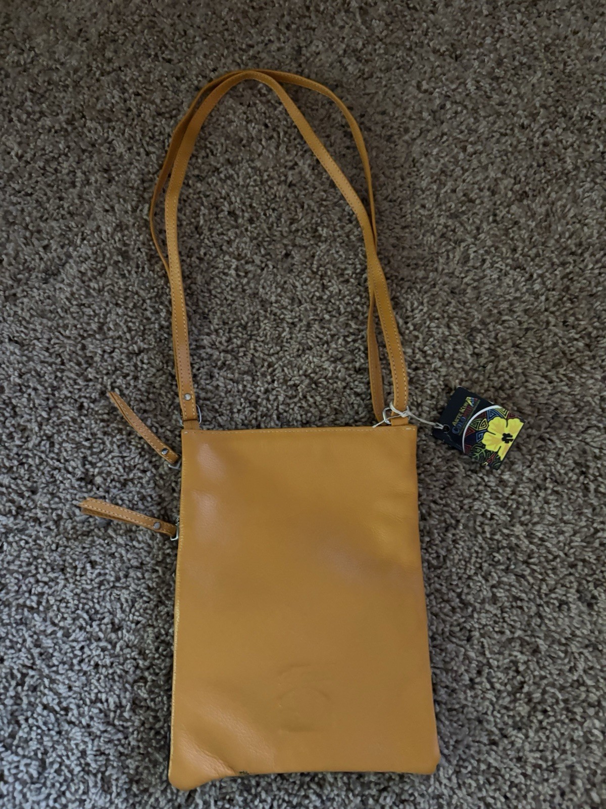 Arte Kun Columbia crossbody NWT Mustard Yellow Multi Colored