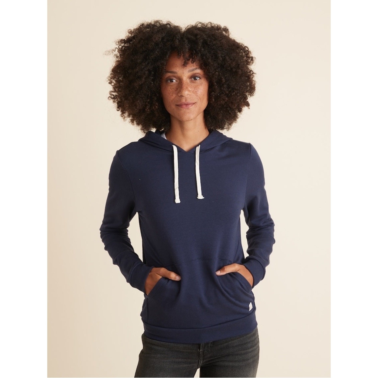 Marine Layer Women’s Sunset Pullover Hoodie in True Navy Medium NWOT