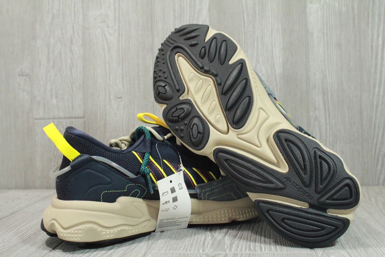 Adidas Ozweego Zip ‘Legend Ink Yellow’ Sneakers H67663 Mens 5 8.5 9 10.5 Blue