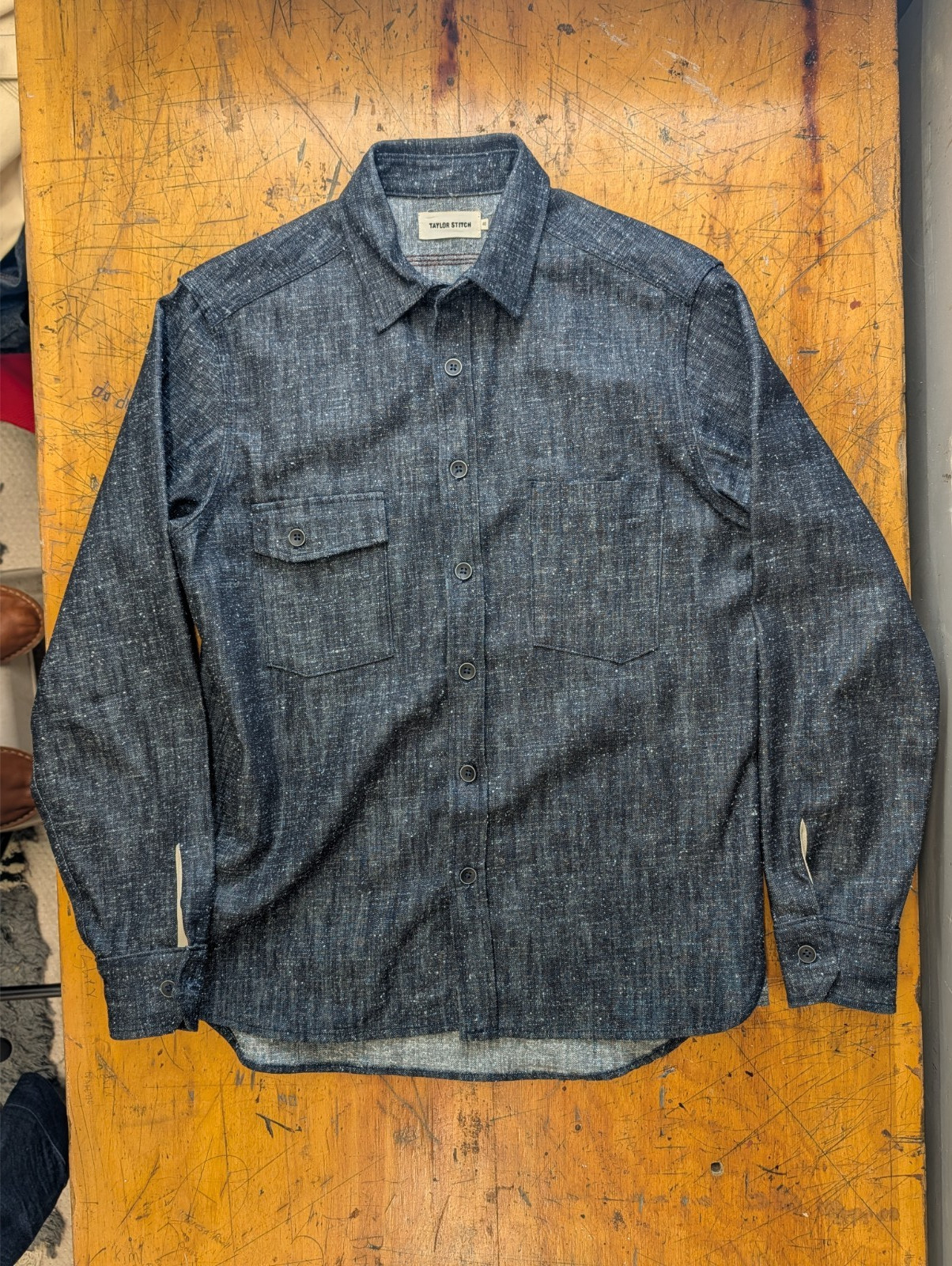 Rare Taylor Stitch The Utility Shirt in Heavy Slub Denim – Medium 40