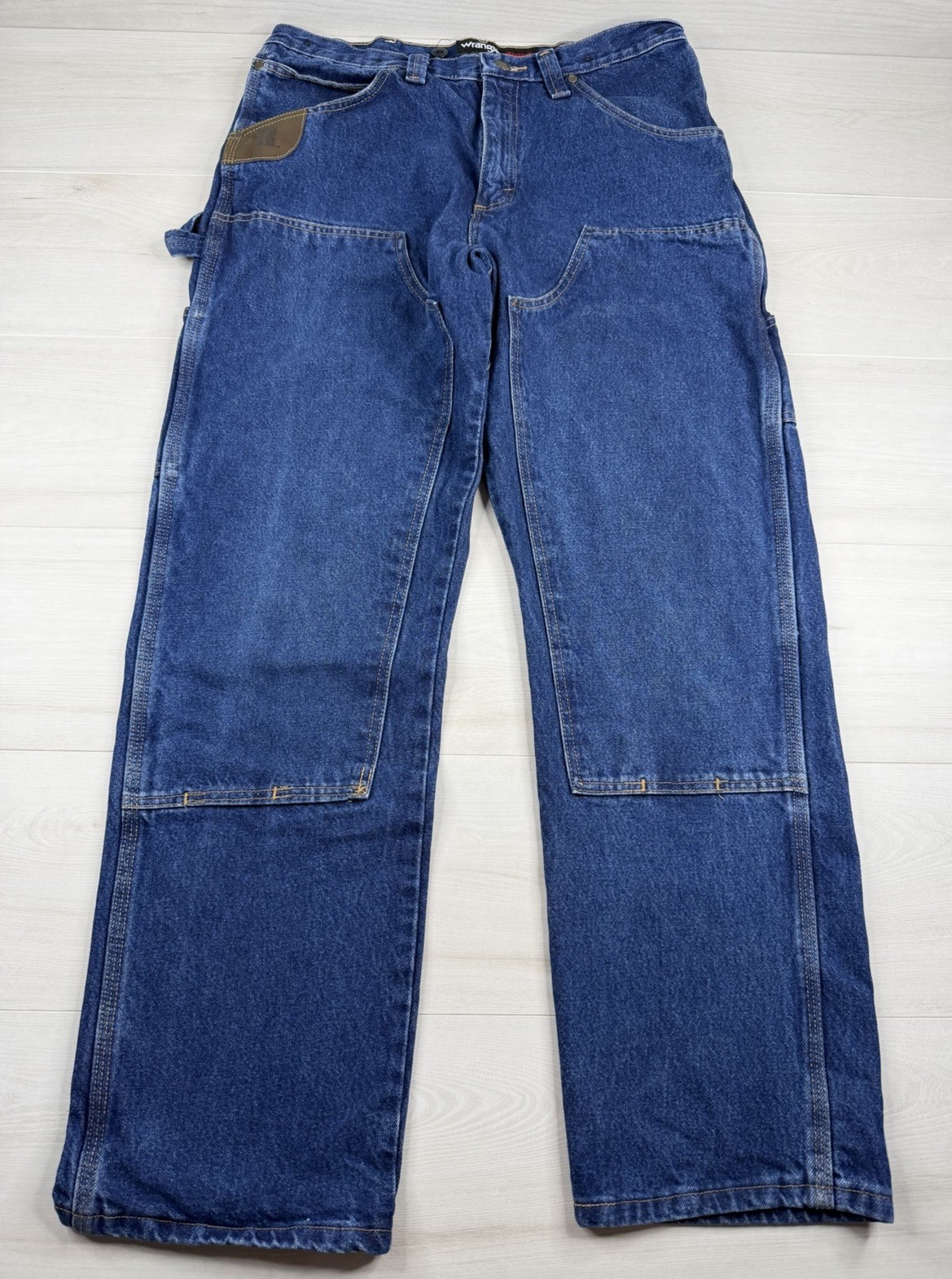 Wrangler Riggs Workwear Jeans Denim Carpenter Double Knee Hammer Loop Mens 32×32
