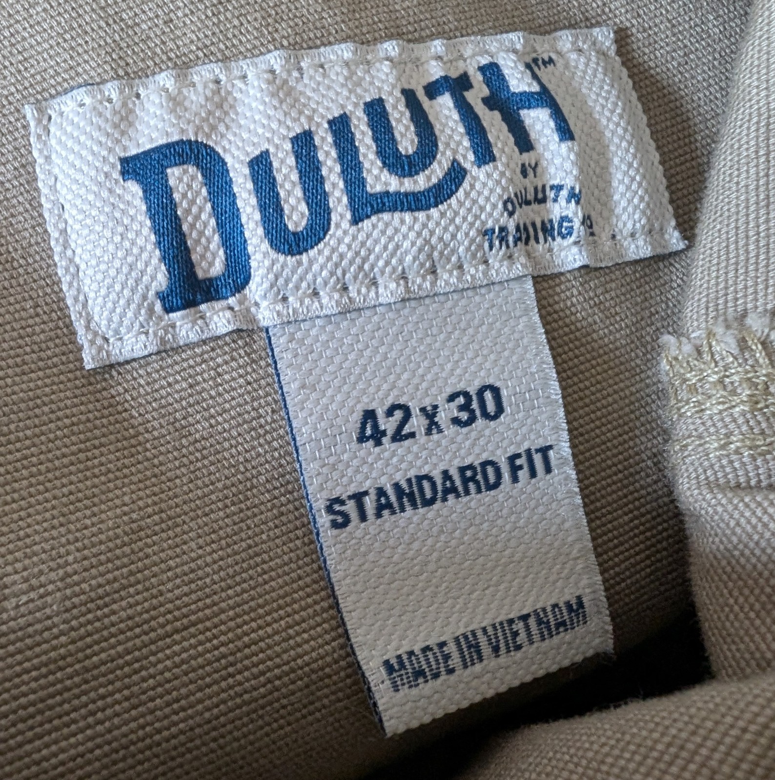 Duluth Flex Fire Hose Standard Fit Ultimate Cargo Pants Mens Sz 42×30 Beige