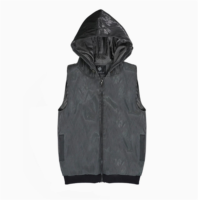 Men Luminous Optic Fiber Vest Party LED Hoodies Show RGB Lights Costume Clothing
