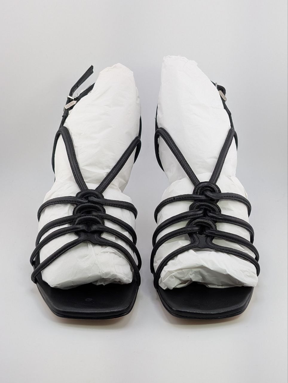 NIB Schutz Octavia Leather Heeled Sandal in Black, sizes 9 & 9.5 available