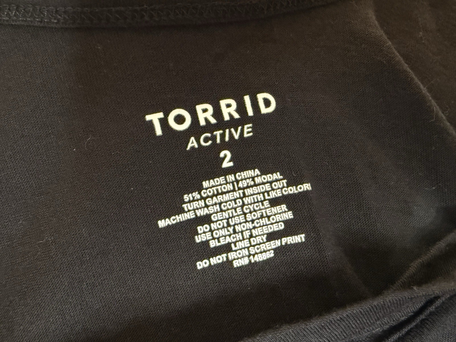 Torrid Active Top Black With Colorful Skull Open Back Size 2