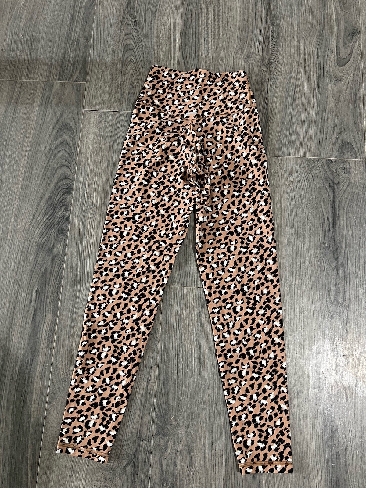 Aerie Chill. Play. Move. High Rise Cross Waist Leggings Leopard Print Size S