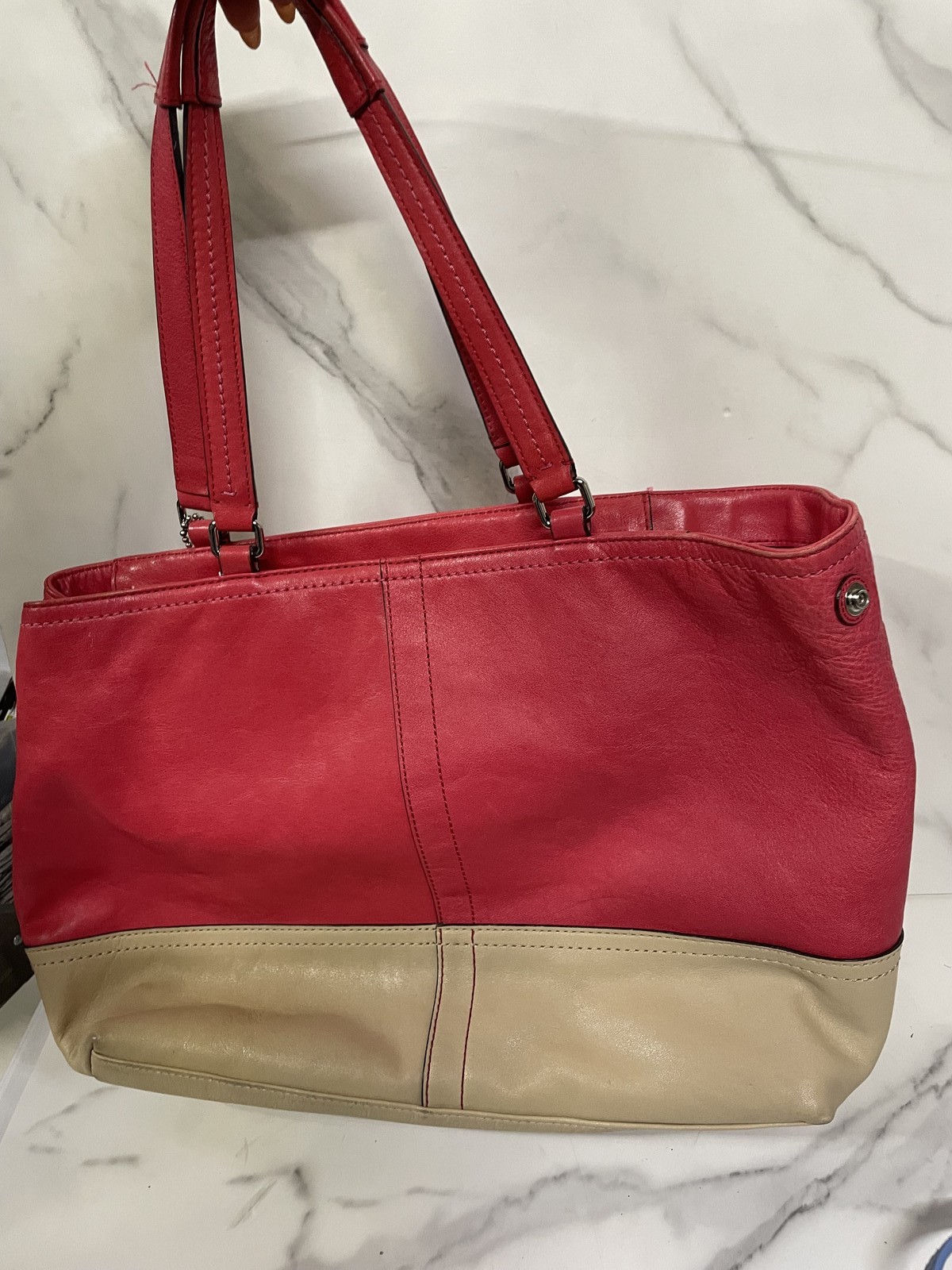 COACH PINK MULTI DESIGNER PURSE