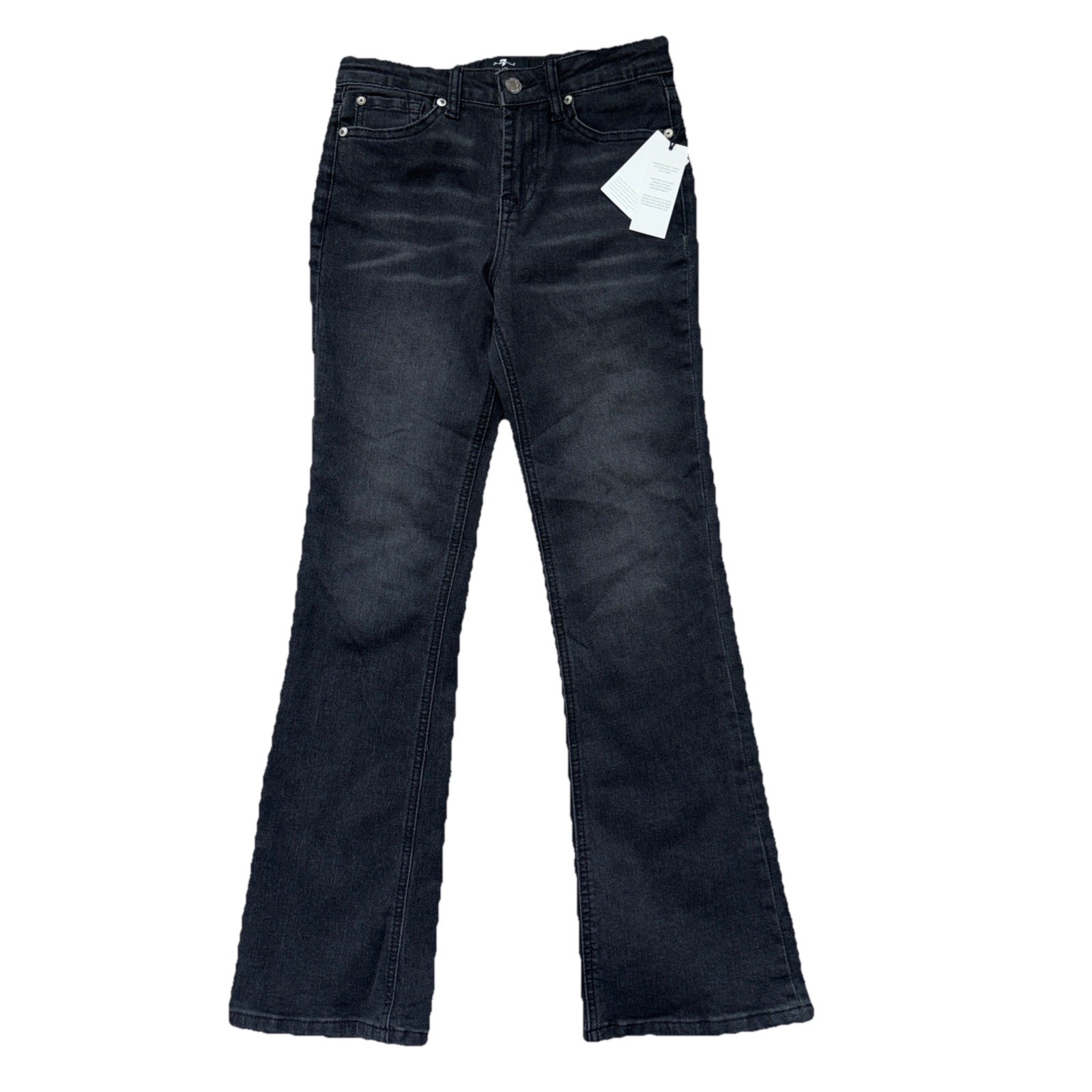 7 For All Mankind Jeans Denim Lustre Original Bootcut Charcoal Gray Women Sz 12