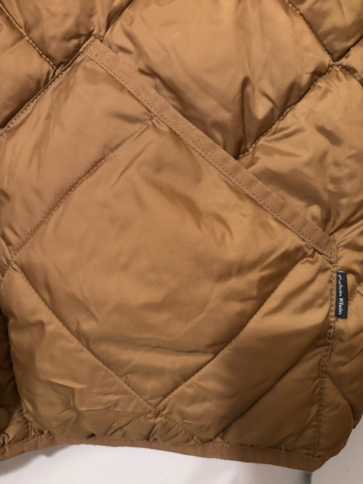 Calvin Klein Men’s Reversible Quilted Snap Front Jacket Black/Brown Size XL