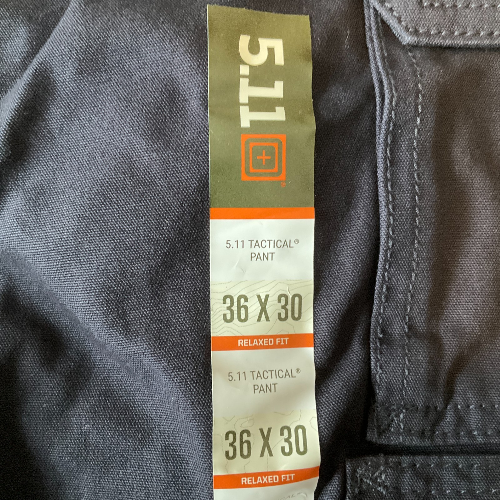 5 11 Tactical Pants Men Size W36 L30 Blue Pockets Adjustable Waist Relaxed 74251