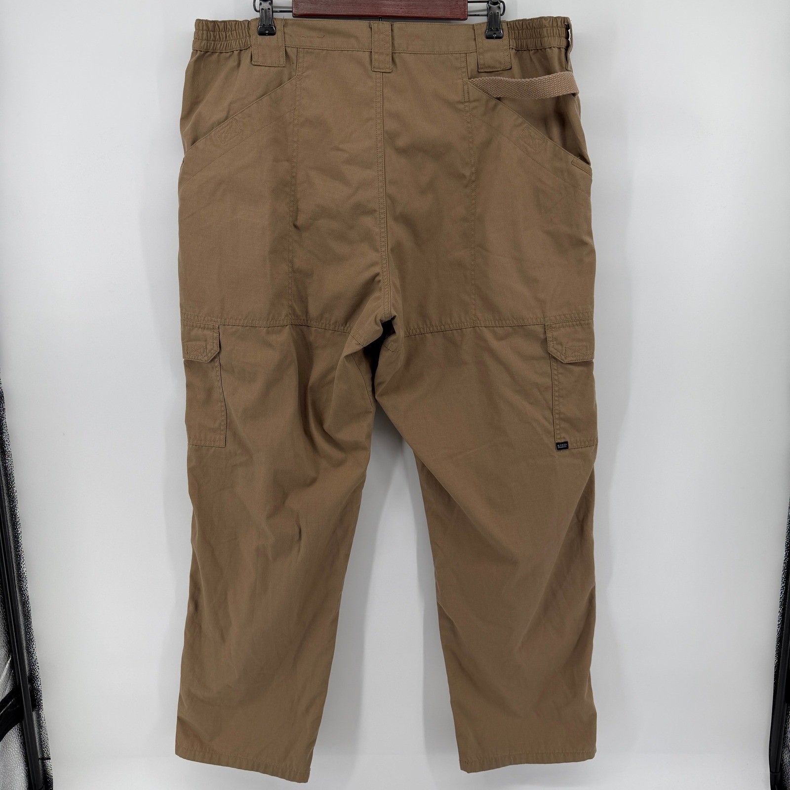 5.11 Tactical Cargo Pants Mens 42×32 Khaki Ripstop Multi-Pocket Utility Workwear