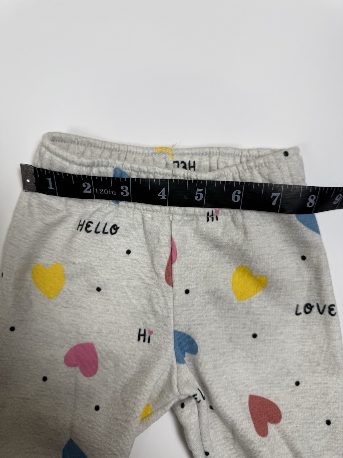 Garanimals 2pc Gray Heart Print Long Sleeve Sweatshirt & Pants Set 6-9M
