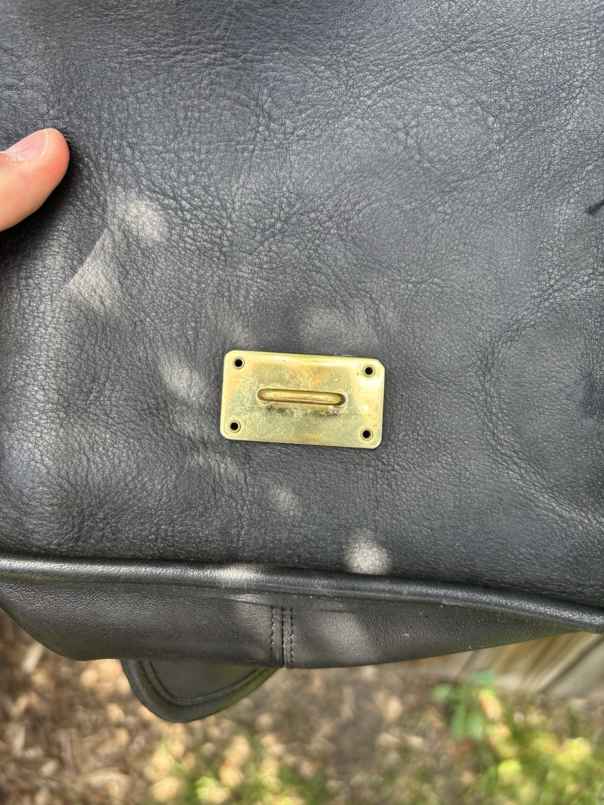 RARE Coach Pre Creed 1973 1970s Leather Hasp Bag Shoulder Bonnie Cashin Black