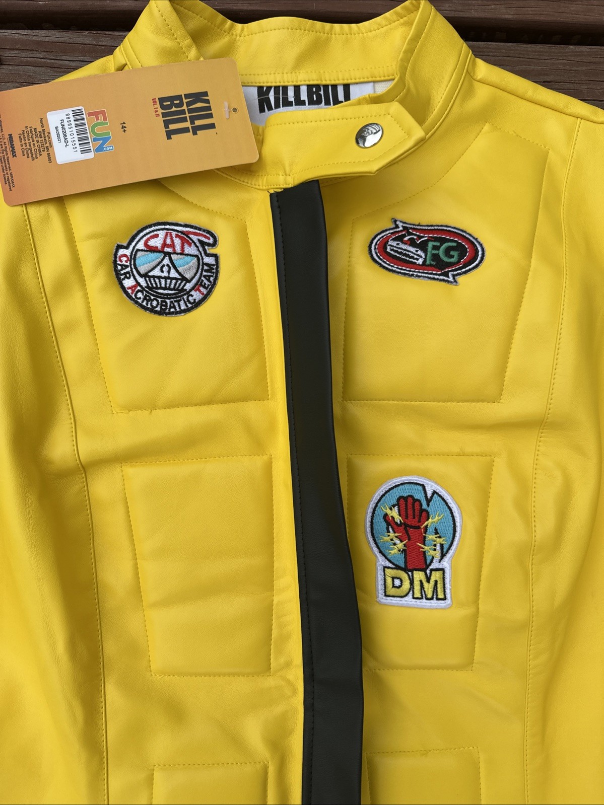 NWT Kill Bill Beatrix Kiddo Size 14 Motorcycle Suit Cosplay Bride New With Tags