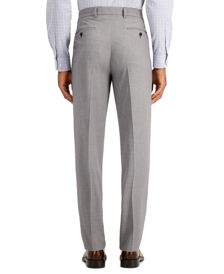$395 NEW NAUTICA Mens 44R Light Gray Stretch 2 Piece Suit With Dress Pants 38×33