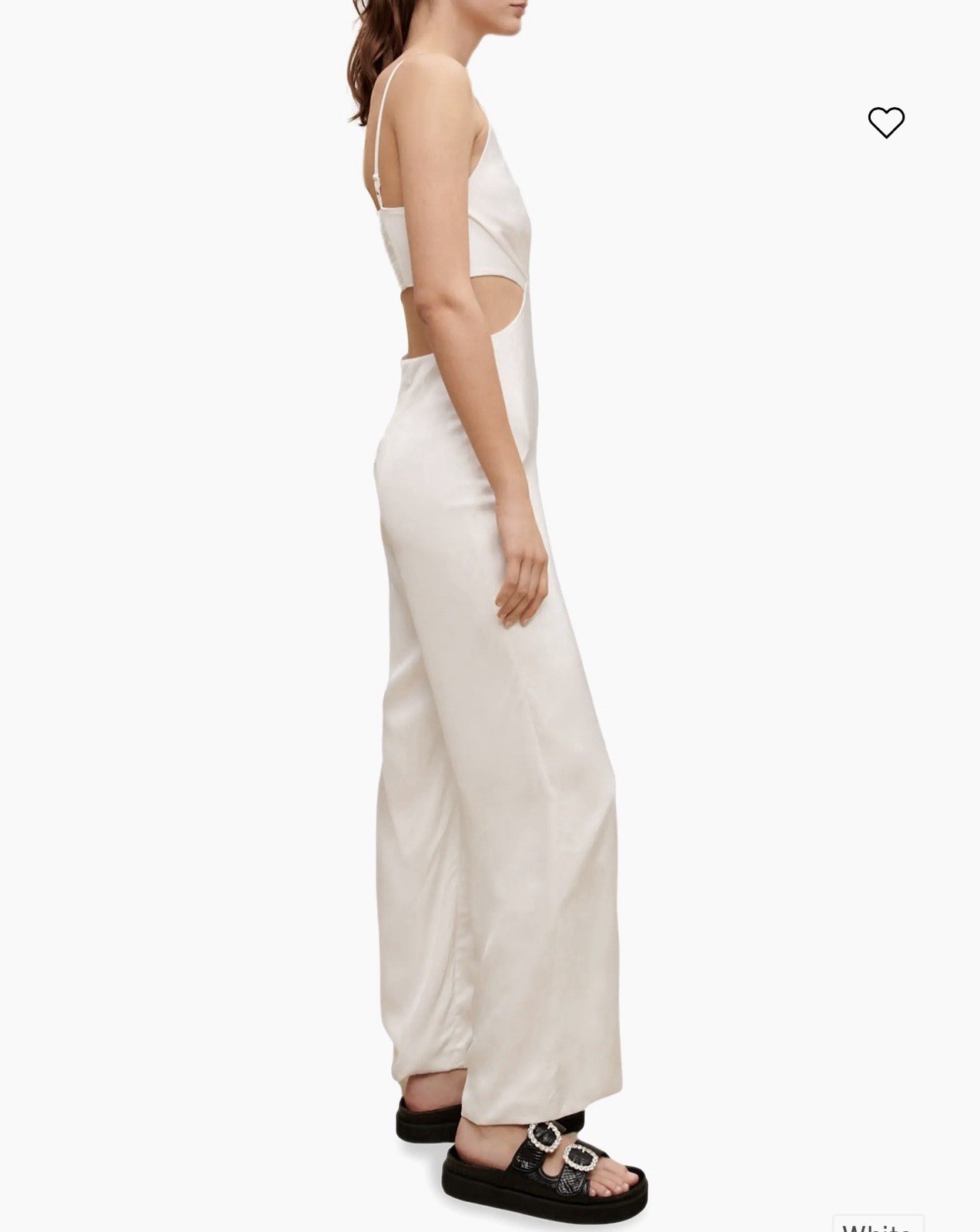 NWT Maje Cut Out Jumpsuit Cream Off white Size 34 Straps $495