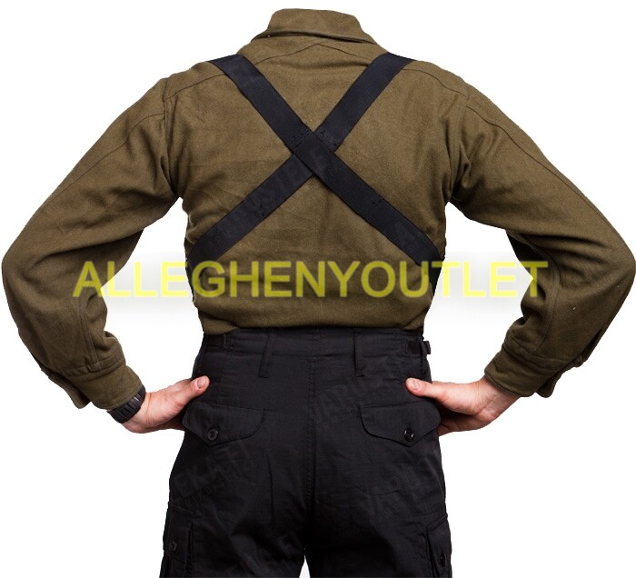 M1950 Trouser Pant Suspenders Elastic OD Green US Military Surplus EXC