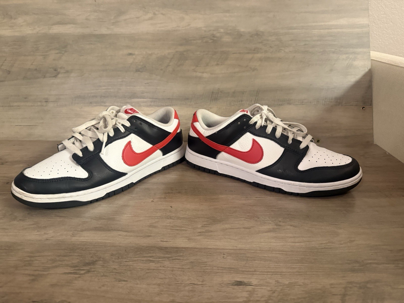 Nike Dunk Low Black White Red (Red Swoosh Panda) Men’s Size 9 FB3354-001