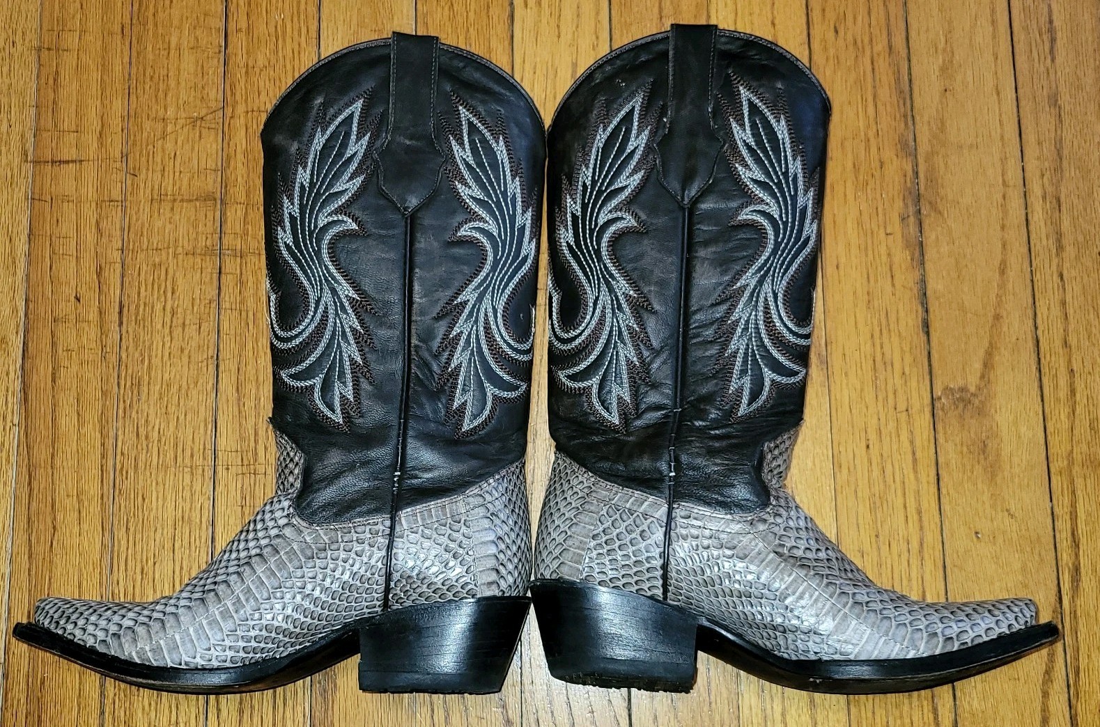 King Exotic NATURAL Genuine Cobra SnakeWestern Boot Pointed US M6 W7.5 Cowboy