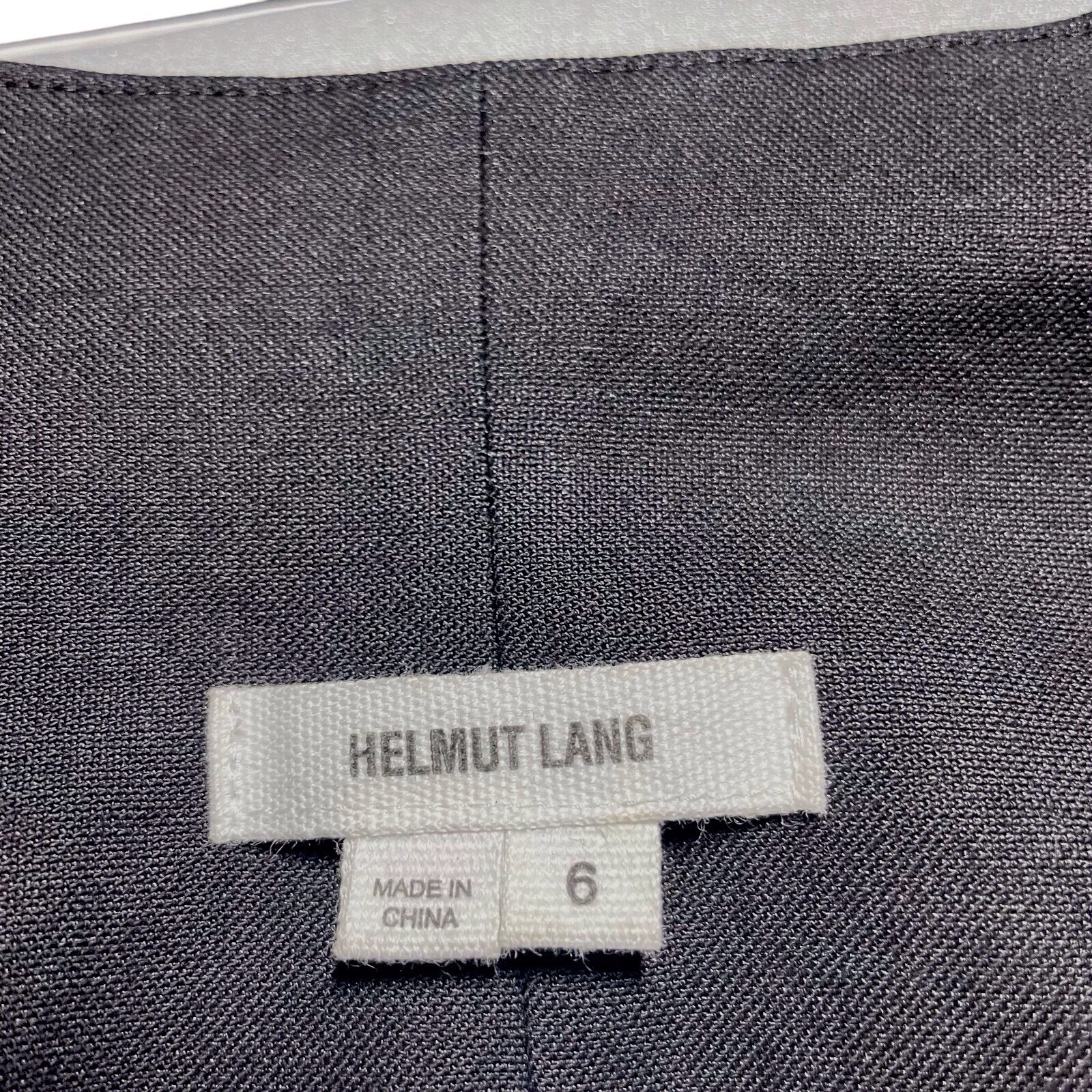 Helmut Lang Cropped Colorblock Blazer Size 6 Black White One-Button Tailored