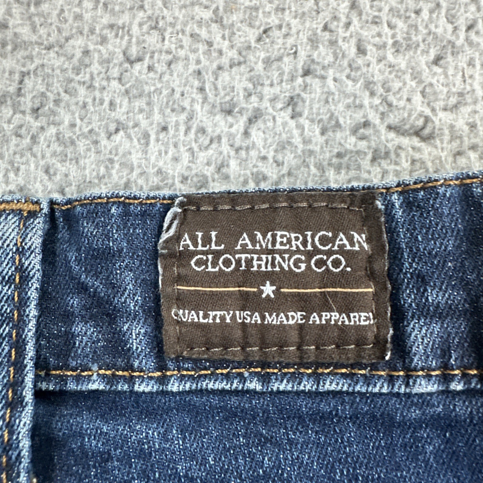 All American Clothing Co Straight Leg Jeans Men 36×32 Blue Dark Wash Made in USA