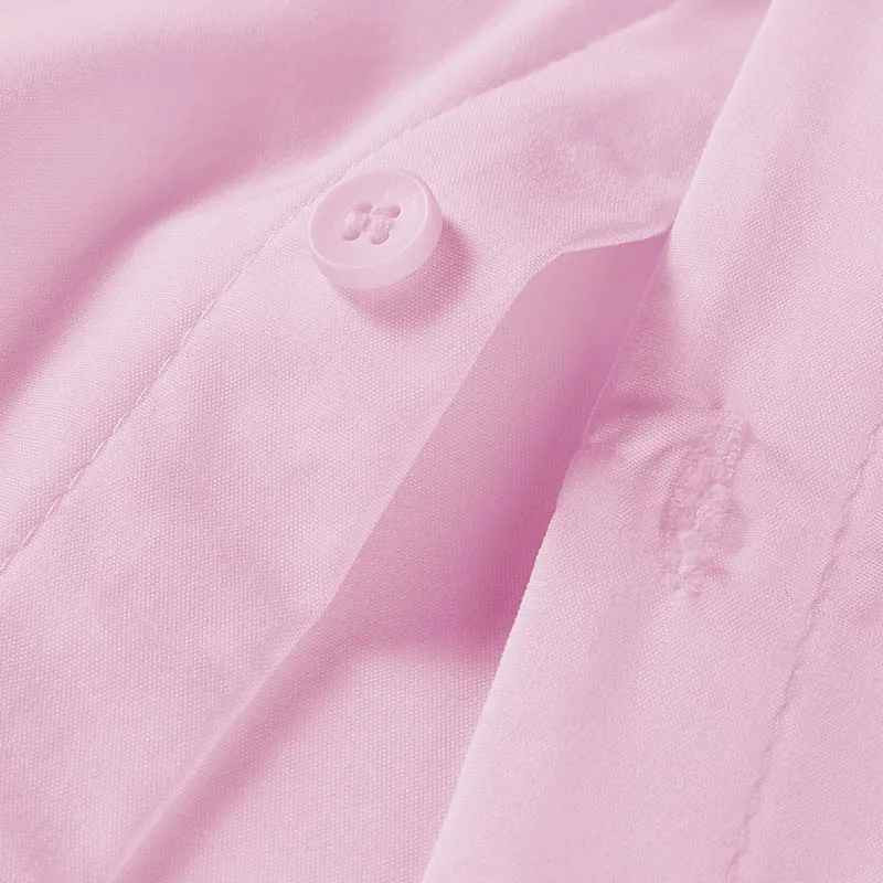 Mens Business Casual Solid Color Short Sleeve Summer Shirt No Iron Beach Gift