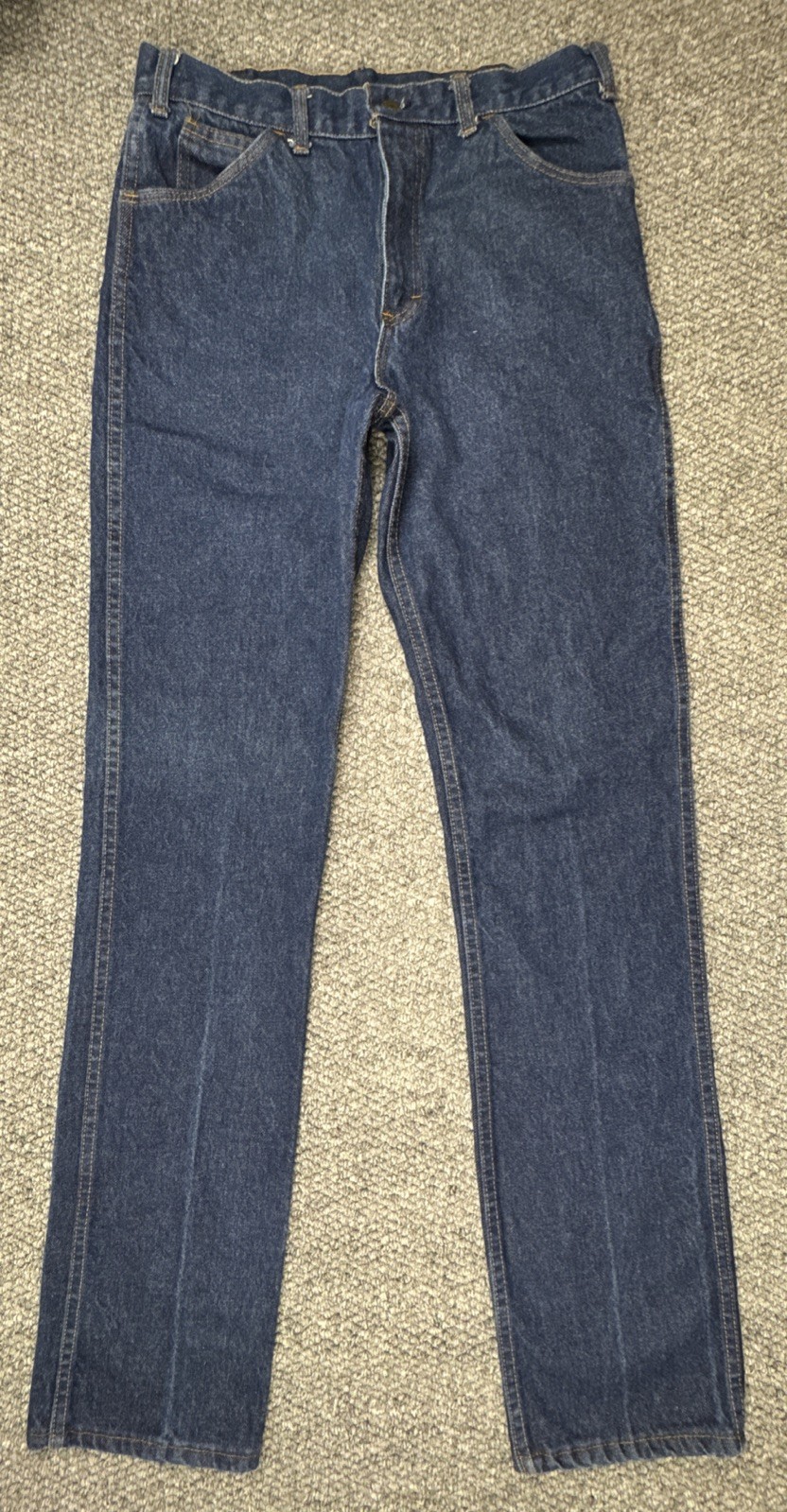 Saddle King Key Jeans Men’s 34×36 Vintage Raw Denim Blue Medium Wash