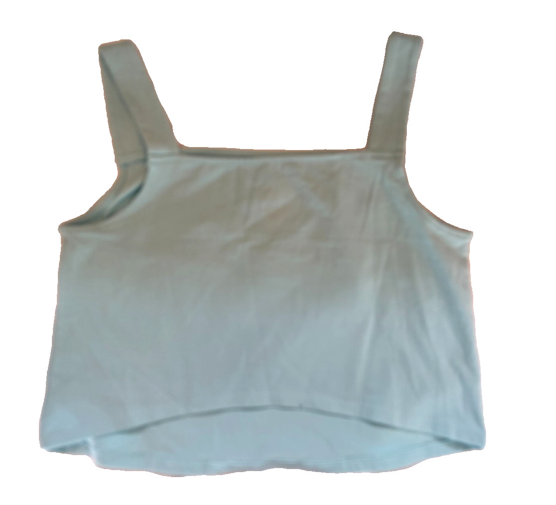Torrid Crop Tank Size 1X 14-16 Foxy Squareneck Sleeveless Atomizer Blue NWT