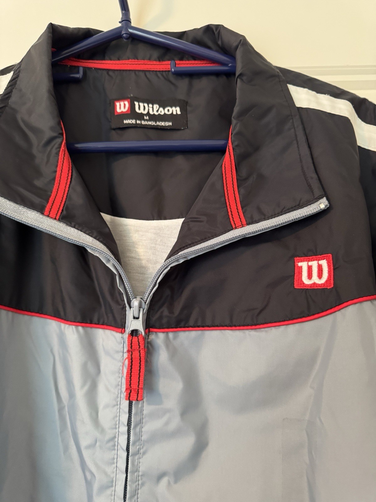 Wilson Jacket Men’s Color Block Zip up Track Activewear Windbreaker Medium