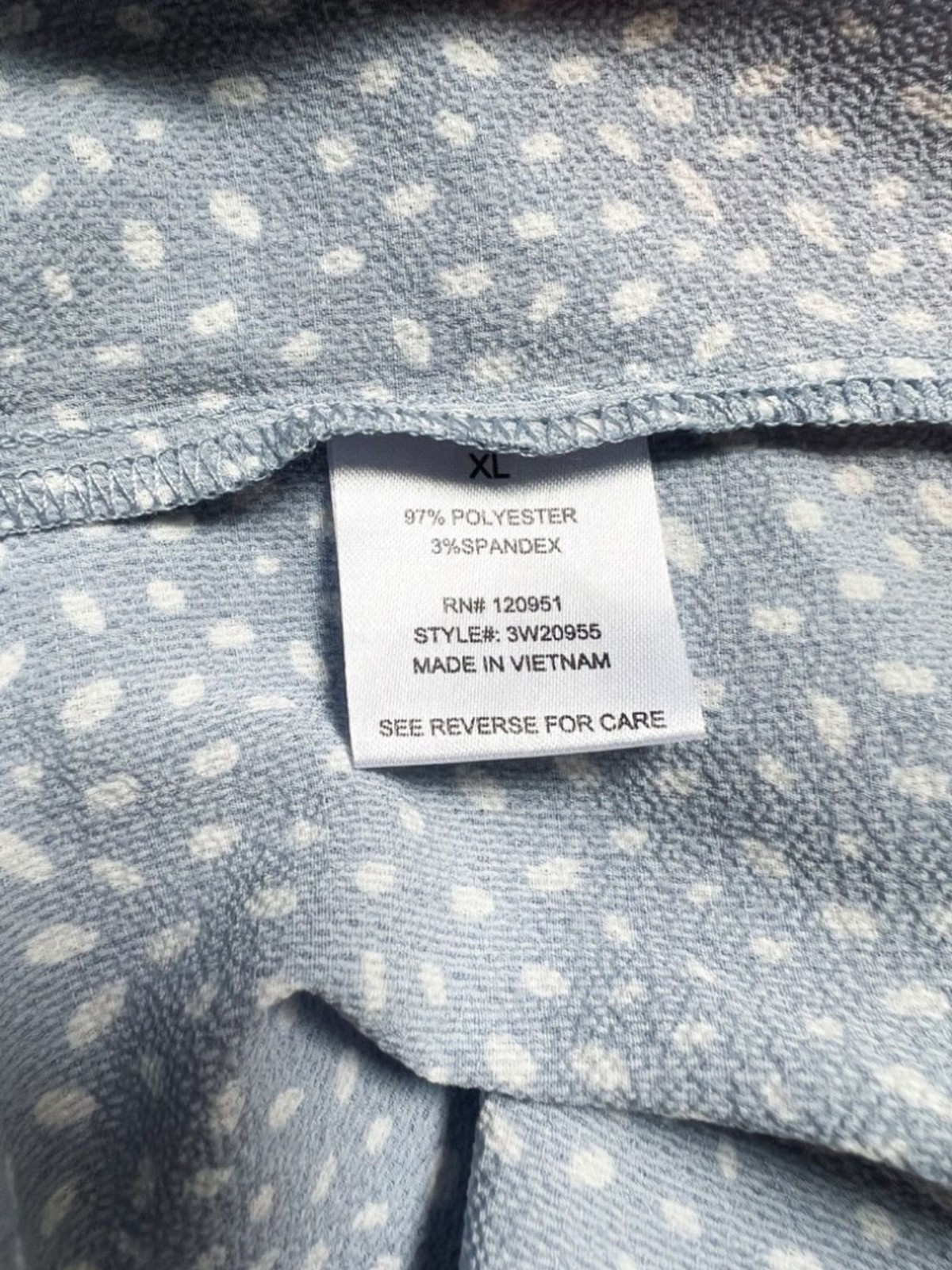 Olive + Oak Blue Speckled Blouse XL | Cottagecore Coastal Grandmother Boho Relax