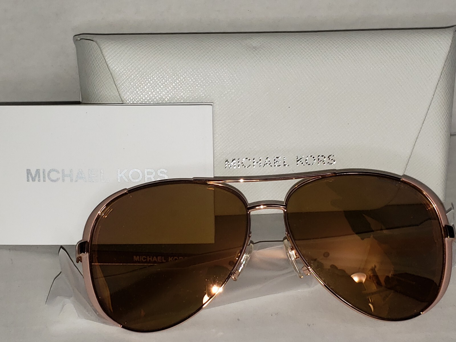 Michael Kors MK5004 1017R1 MK Chelsea Women’s Sunglasses 59-13-135 Pink Gold HTF