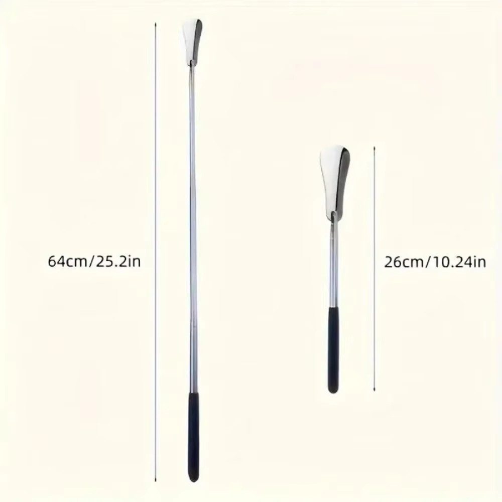 New Extra Long Handle Shoe Horn Stainless Steel Handled Metal Shoehorn Horns