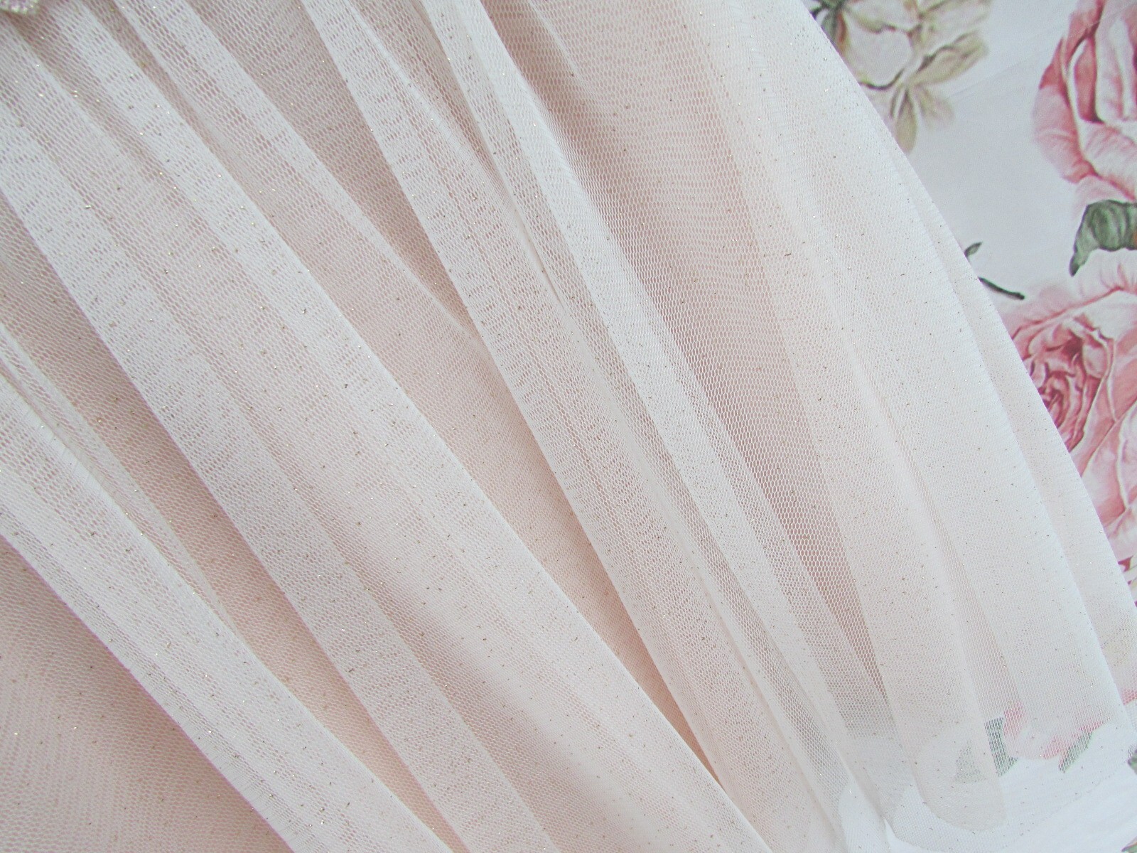 Pink Sparkle Estella Christening Party Occasion Dress 3-6 MONSOON £48 WORN ONCE