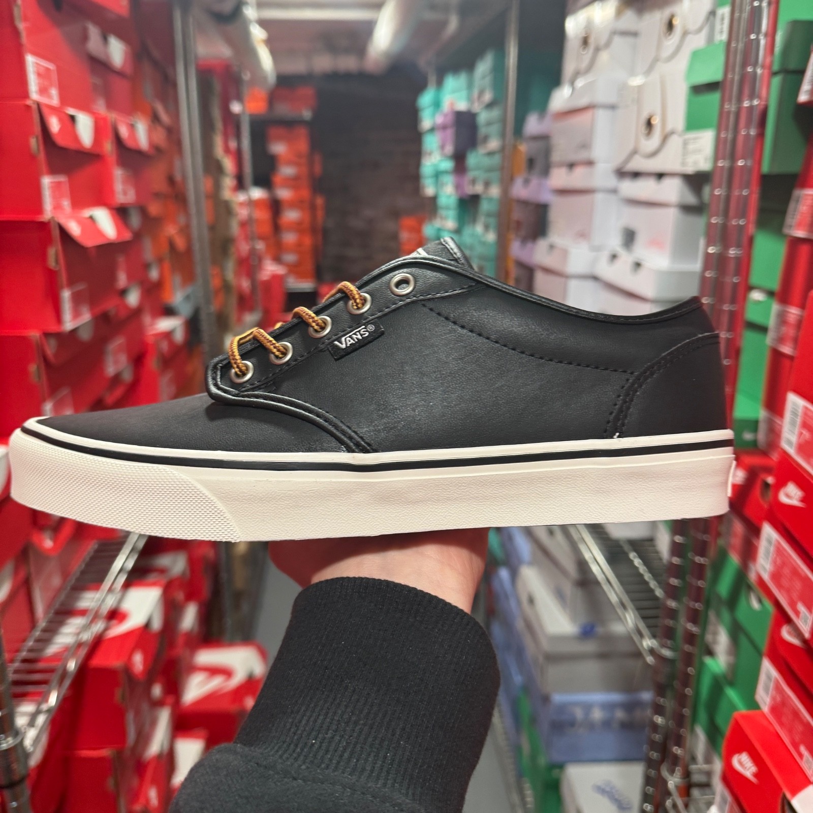 Vans Men’s Atwood Black/Marshmallow Skate MEN Shoes VN0A327L68X